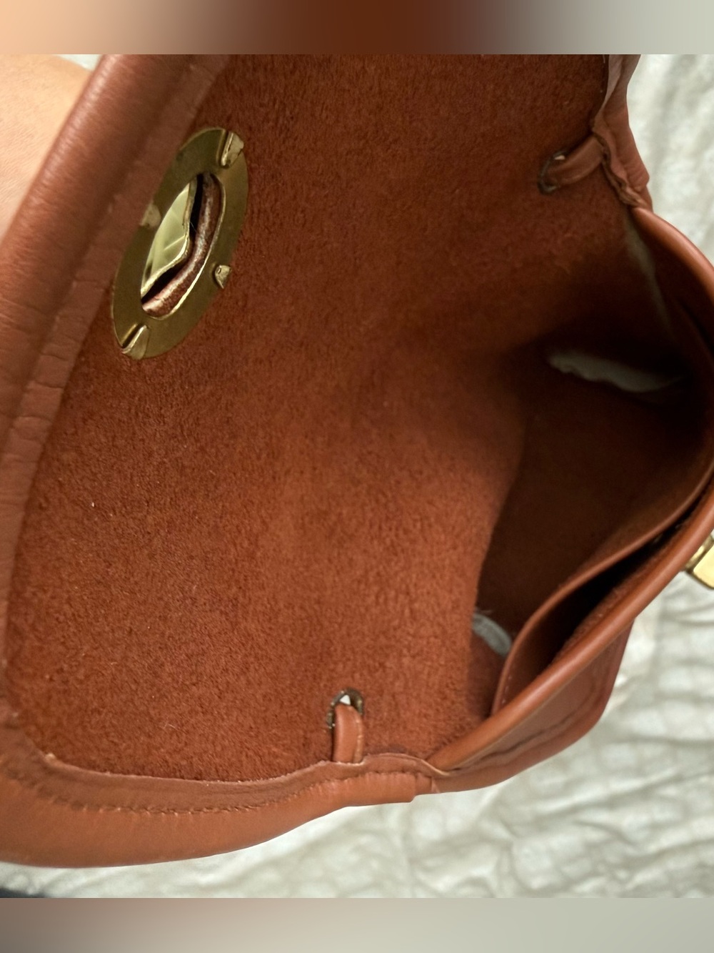 Vintage Coach Everett Bag Mini Crossbody 9934 British Tan Leather Archival - Picture 9 of 10